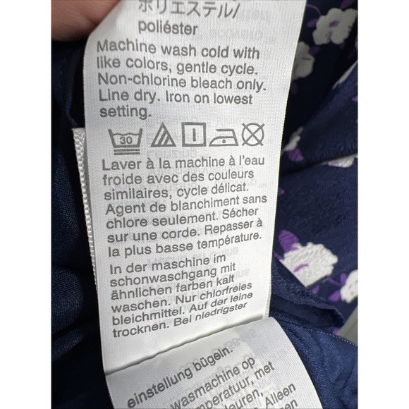 J. Crew Floral Long Sleeve Tiered Ruffle Dress Size Medium In Scattered Peony - Picture 11 of 13